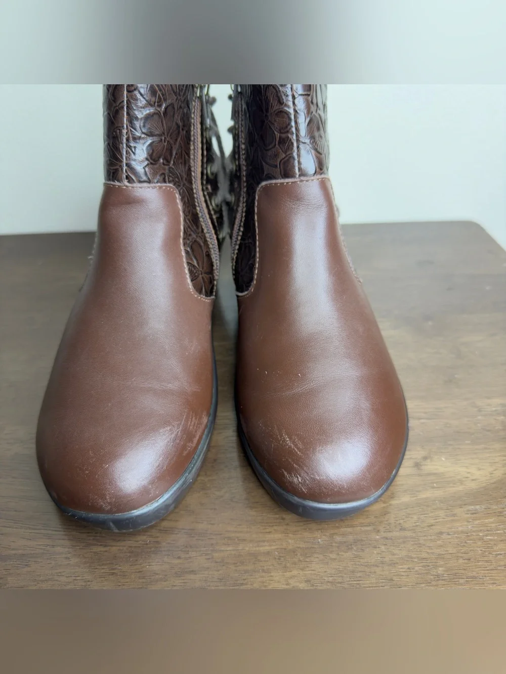Alegria by PG Lite Stevee Brown Leather Ankle Boots sz 36 (6)